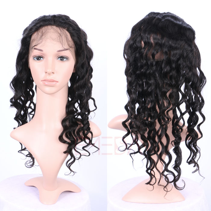 EMEDA Brazilian Hair 360 Lace frontal Loose Wave 360 Lace Virgin Hair Pre Plucked Lace Frontals HW030